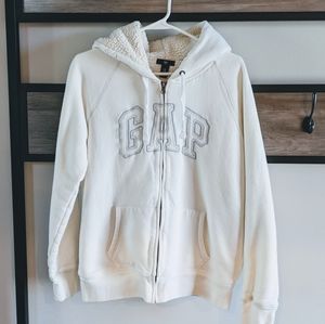 GAP cream zip up hoodie